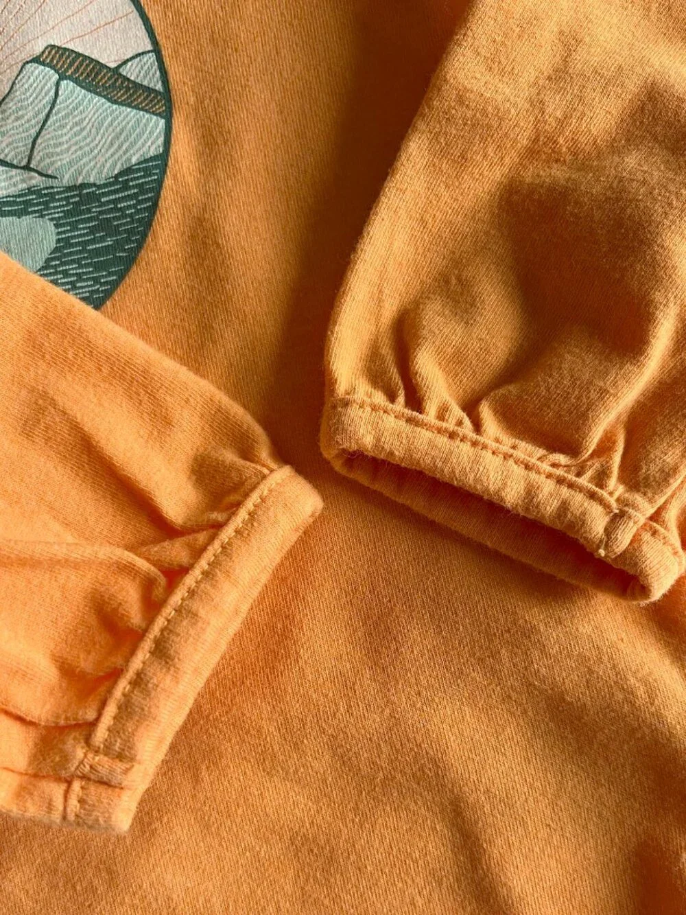 Carhartt orange mountain sunrise onesie 18m